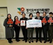 경기도여성가족재단, 임직원‘끝전 나눔 운동’…330만원 전달