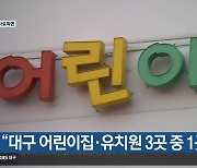 “대구 어린이집·유치원 3곳 중 1곳 폐원”