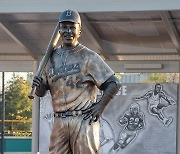 MLB 첫 흑인 선수 로빈슨 동상, 불탄 채 발견