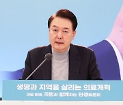 尹 "건보 적립금 활용해 필수의료에 10조원 이상 투입"(상보)