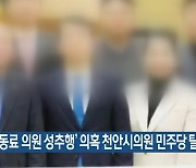 ‘동료 의원 성추행’ 의혹 천안시의원 민주당 탈당