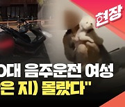 강아지 안고 ‘멀뚱’…배달기사 치어 숨지게 한 음주 운전자 “몰랐다” [현장영상]