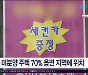 제주 미분양 주택 70% 읍면 지역에 위치