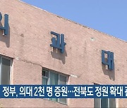 정부, 의대 2천 명 증원…전북도 정원 확대 관심