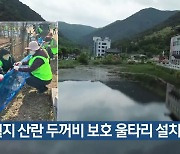 망월지 산란 두꺼비 보호 울타리 설치