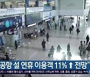 “청주공항 설 연휴 이용객 11%↑ 전망”