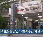 “혈액 보유량 감소”…부산, 혈액 수급 차질 우려