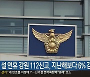 설 연휴 강원 112신고, 지난해보다 6% 감소