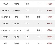 13일, 코스닥 기관 순매수상위에 반도체 업종 5종목