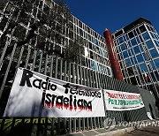 ITALY RAI PROTEST ISRAEL GAZA