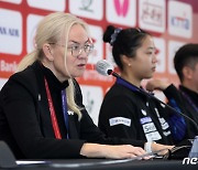 페트라 쇠링 ITTF 회장, 세계탁구선수권대회 기자회견