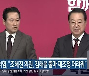 국민의힘 “조해진 의원, 김해을 출마 재조정 어려워”