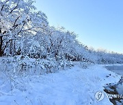 속초 호수 설경