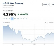 물가상승에 다시 치솟는 미국 국채금리…10년물 어느새 4.3%