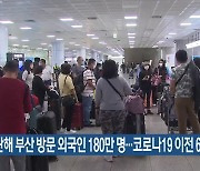 지난해 부산 방문 외국인 180만 명…코로나19 이전 67%