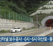 염포산터널 보수공사…0시~6시 아산로-동구 통제