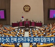 총선 D-50, 전북 선거구 두고 여야 입장 차 커