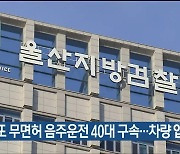 수사 중 또 무면허 음주운전 40대 구속…차량 압수