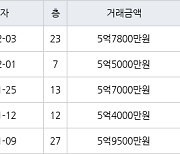 용인 중동 신동백롯데캐슬에코1단지 84㎡ 5억5000만원에 거래