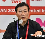 2024 부산세계탁구선수권대회 마무리 기자회견 갖는 김택수 사무총장 [사진]