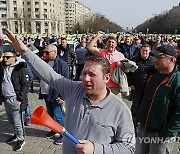 ROMANIA PROTEST TAXI DRIVERS