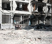 MIDEAST-GAZA CITY-DESTROYED BUILDINGS