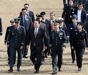 윤석열 대통령, 학군장교 임관식 참석