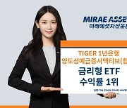 미래운용, 1년 은행CD TIGER ETF, 금리형 종목 수익률 1위