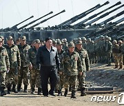 김정은, 한미 연합연습 맞서 '서울 타격 임무' 포병부대 훈련 지도(종합)