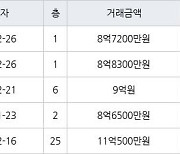 수원 하동 광교호수마을 호반써밋 84㎡ 8억8300만원에 거래