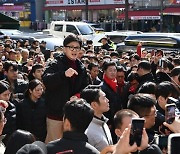 이재명 '정치적 고향' 찾은 한동훈 "국힘이 온 날, 李는 법정에"