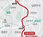 [그래픽] 8호선 연장 별내선 광역철도 구간