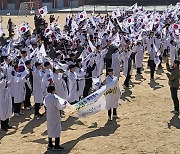 전주 신흥고에서 열린 3.13 만세운동 재현행사