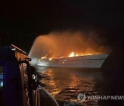 Sailboat Fire-Three Rescued