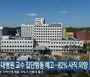 전북대병원 교수 집단행동 예고…82% 사직 의향