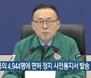 전공의 4,944명에 면허 정지 사전통지서 발송