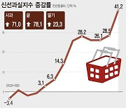 [그래픽] 치솟은 과일 가격…상반기 물가 2%대 비상