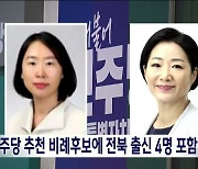 민주당 추천 비례후보에 전북 출신 4명 포함