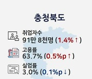 충북 2월 취업자 91만8천명…고용률은 63.7%