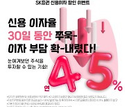 SK증권, 비대면 신용 첫거래 고객 30일간 금리 `연 4.5%`