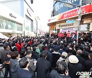 험지 광주 찾은 한동훈, 구름 인파