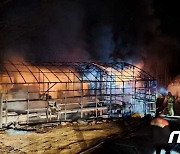 홍천 내촌면 사과 저장용 저온 창고서 화재…70대 주인 화상