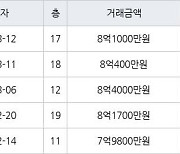 수원 망포동 영통아이파크캐슬2단지 아파트 84㎡ 8억1000만원에 거래