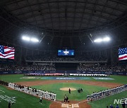 한국서 최초로 열린 MLB "역사적인 경기"[뉴시스Pic]