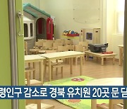 학령인구 감소로 경북 유치원 20곳 문 닫아