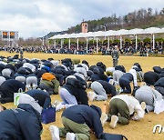 해병대교육훈련단 1304기 대면입영식…4년 1개월만에 입영식 정상화