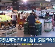 이달 강원 소비자심리지수 1.3p ↑…5개월 연속 상승