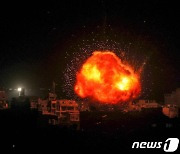 [포토] 가자지구 라파에서 포착된 '이스라엘 불덩이'