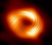 우리은하 중심 블랙홀 주변 나선형 정렬 자기장 구조 포착