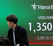 원/달러 환율,  5개월 만에 1350원 돌파… 글로벌 통화완화 정책에 '강달러'
